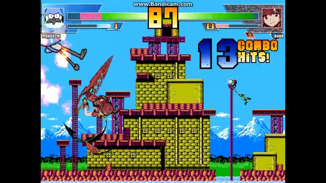 MUGEN battle #6502: Mordecai vs Pyra