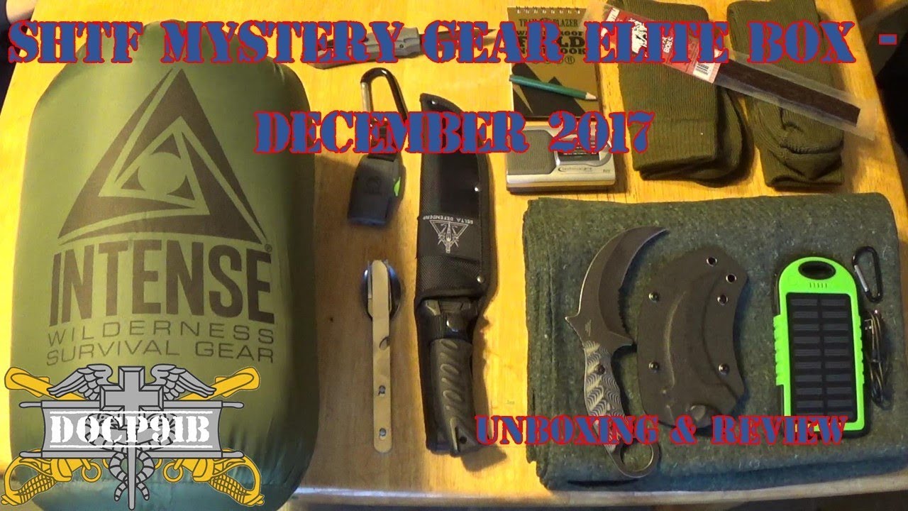 SHTF Mystery Gear ELITE Box - December 2017 Unboxing & Review