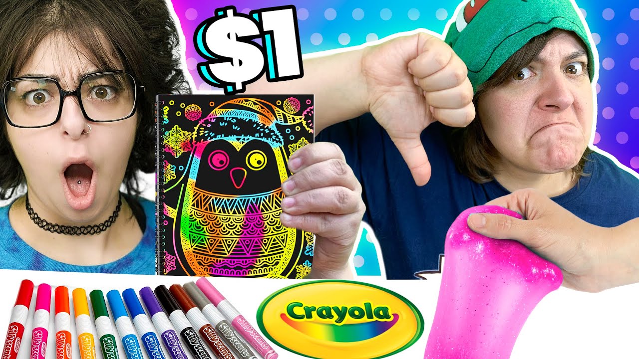 Cash or Trash? Testing 5 Dollar Store Craft Kits Crayola 1$