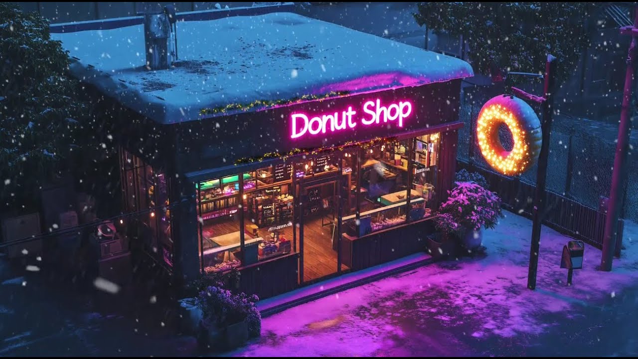 Late-Night Coffee Café in the Snow 🎵❄️ Smooth Lofi Beats for Study & Rest