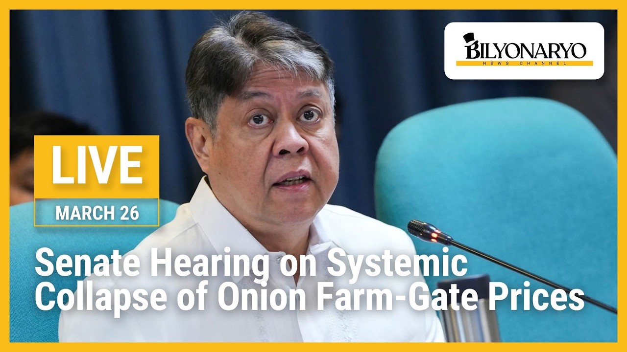 LIVE: Senate Hearing on Systemic Collapse of Onion Farm-Gate Prices | March 26, 2026