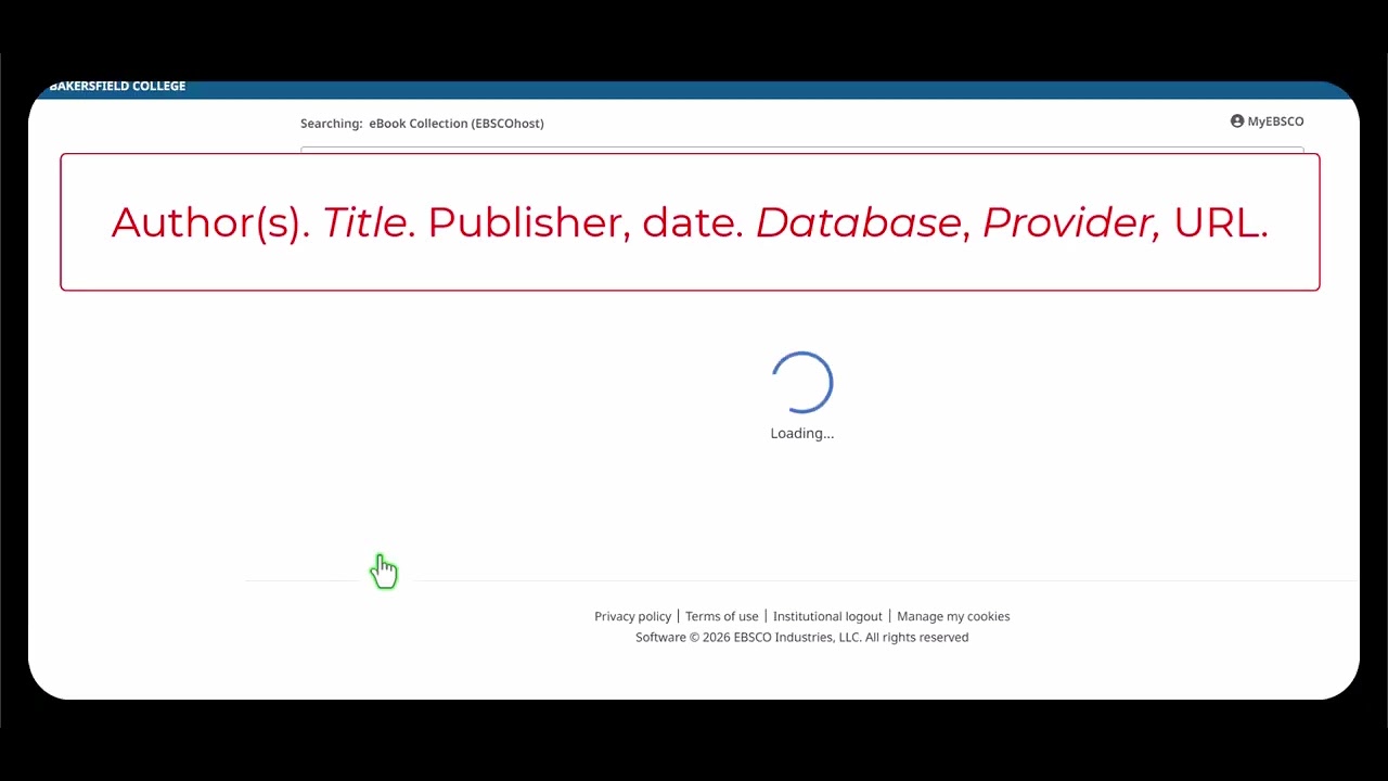 MLA Citations: Articles, eBooks, and Websites (Library Tutorial)