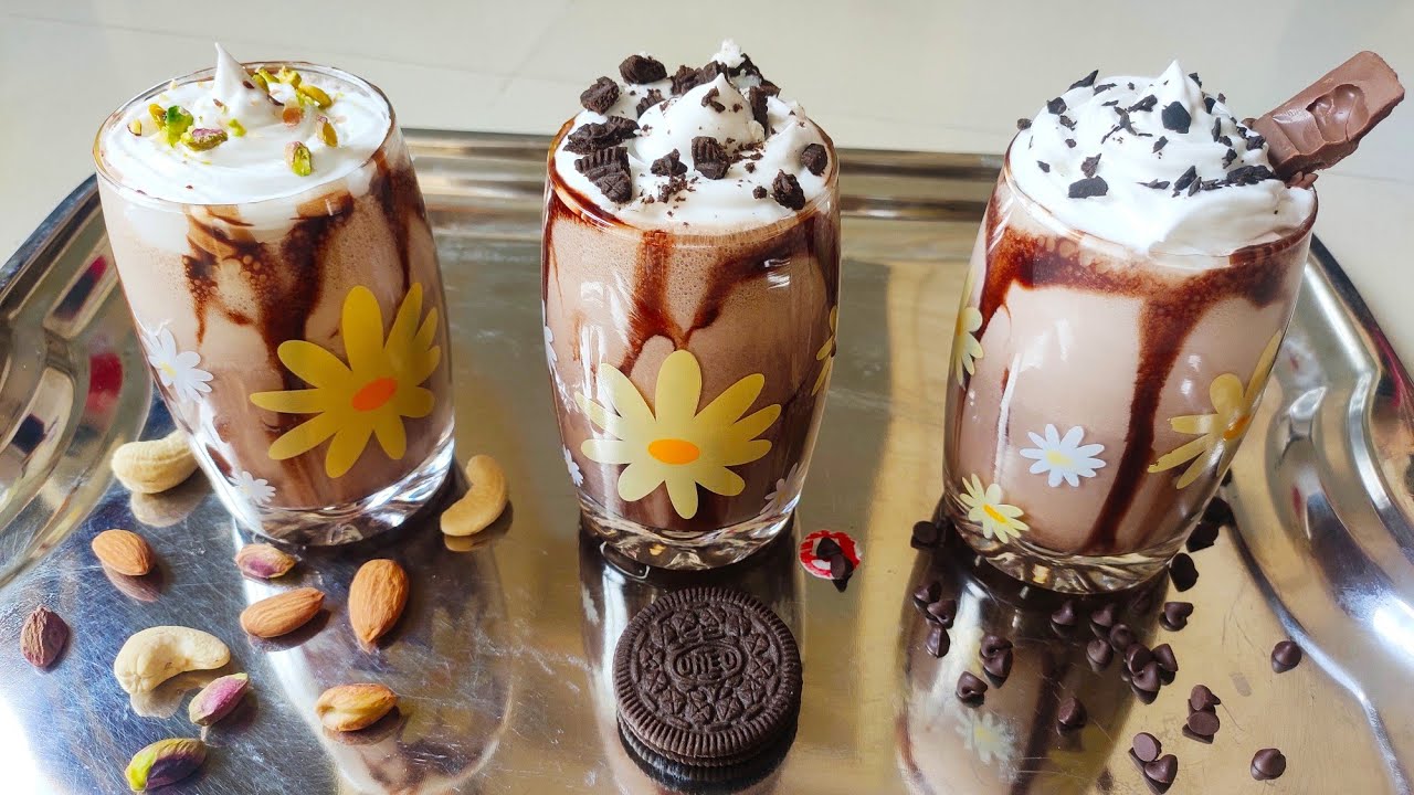 Milkshake Recipe | 3 Chocolate Milkshake Recipe | CAD M | Oreo Milkshake | Dry fruits milkshake