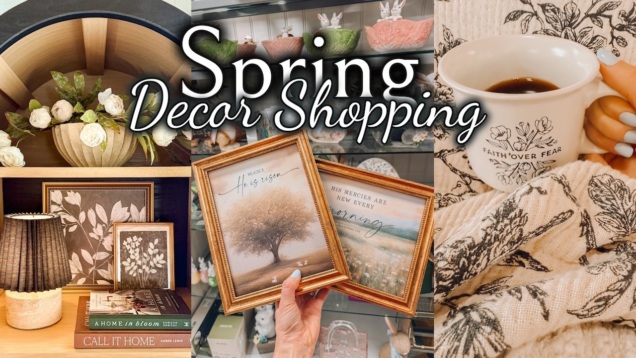 SPRING DECOR SHOPPING + HAUL| MARSHALLS, TARGET, HOMEGOODS, MICHAELS SPRING DECOR
