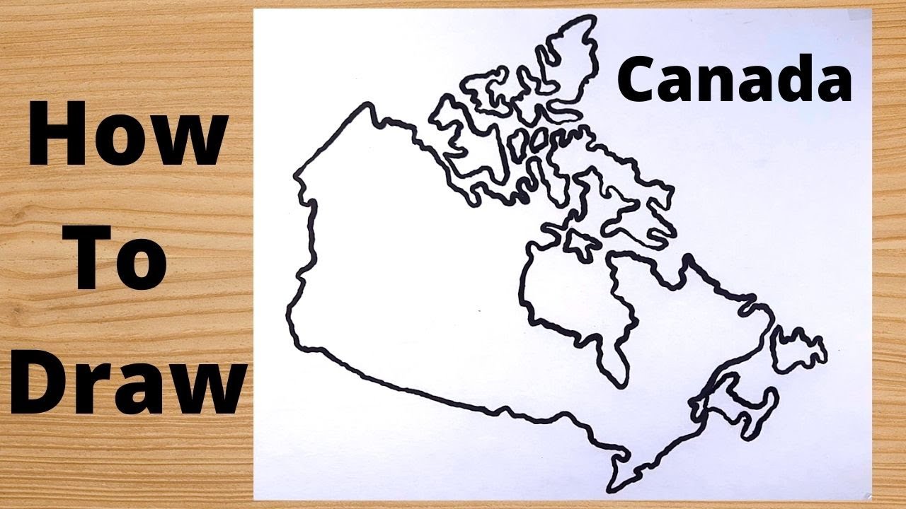 Canada Map Drawing Easy Step By Step
