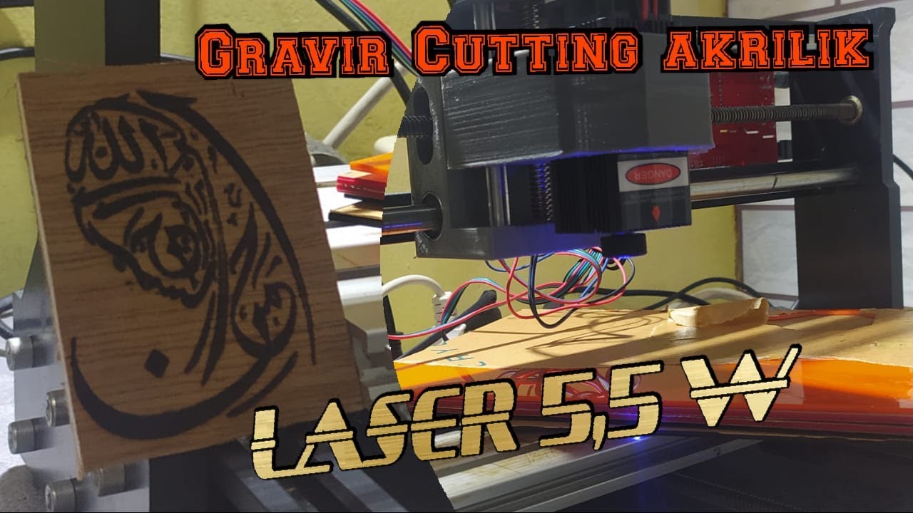 Mesin CNC 3018 Laser Cutting Grafir engraving 5500mW