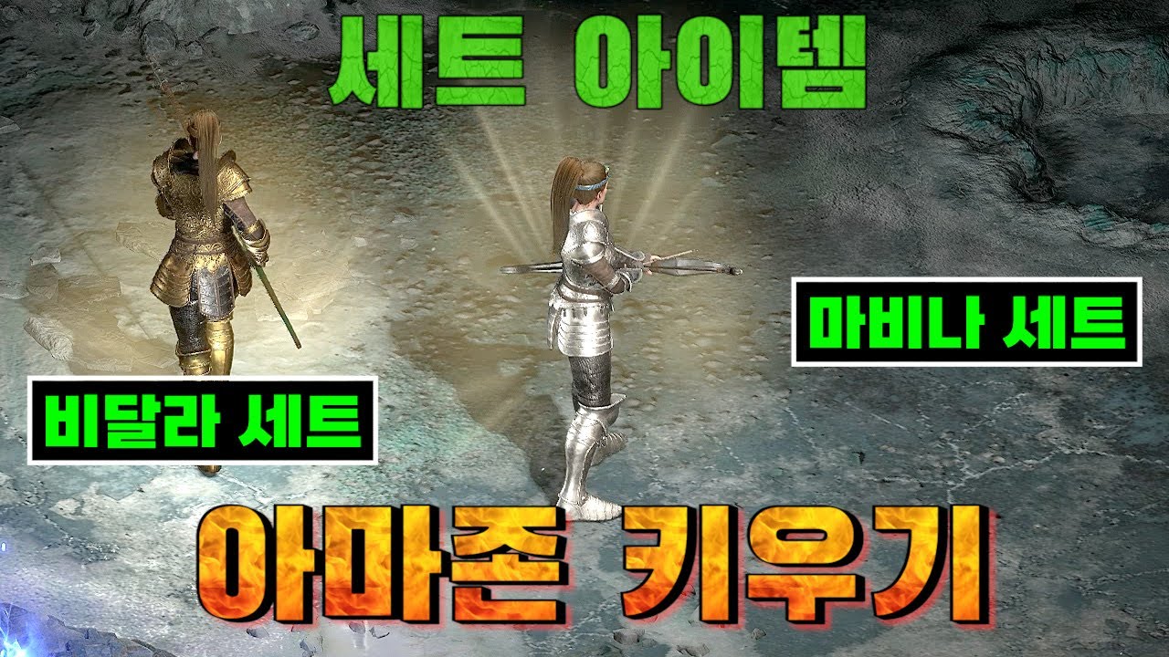 세트 아이템으로만 시작부터 클리어 까지!! 다양한 세트 아이템으로 아마존 키워보기 ㅋㅋㅋ 디아블로2 레저렉션