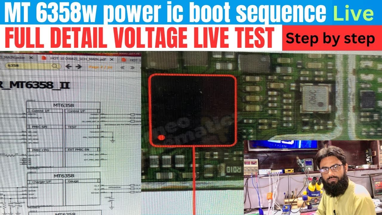 MT6358w power ic boot sequence || live testing voltage step by step full detail || buck voltage test