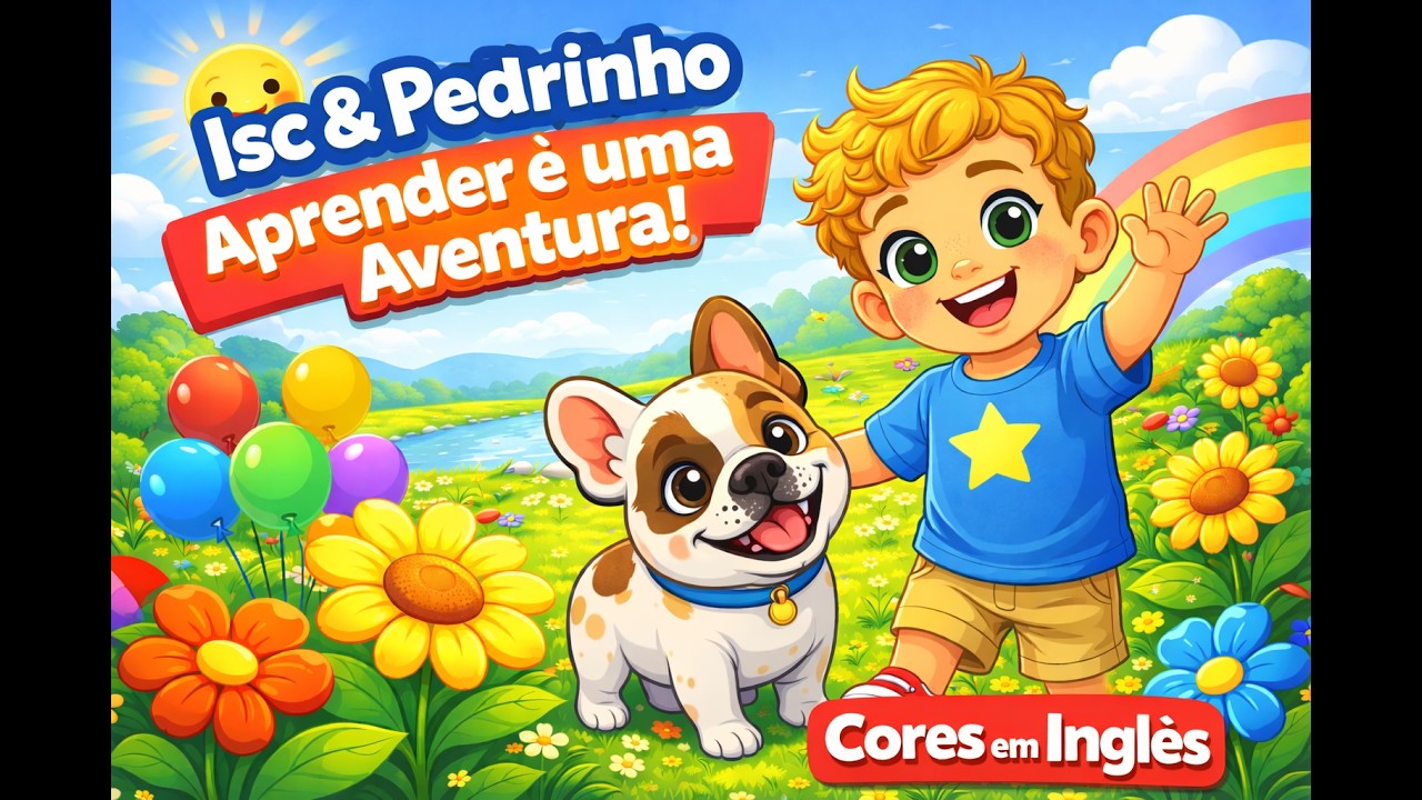 Cores em Inglês para Crianças 🌈 | Red, Blue, Yellow, Green | Isc & Pedrinho