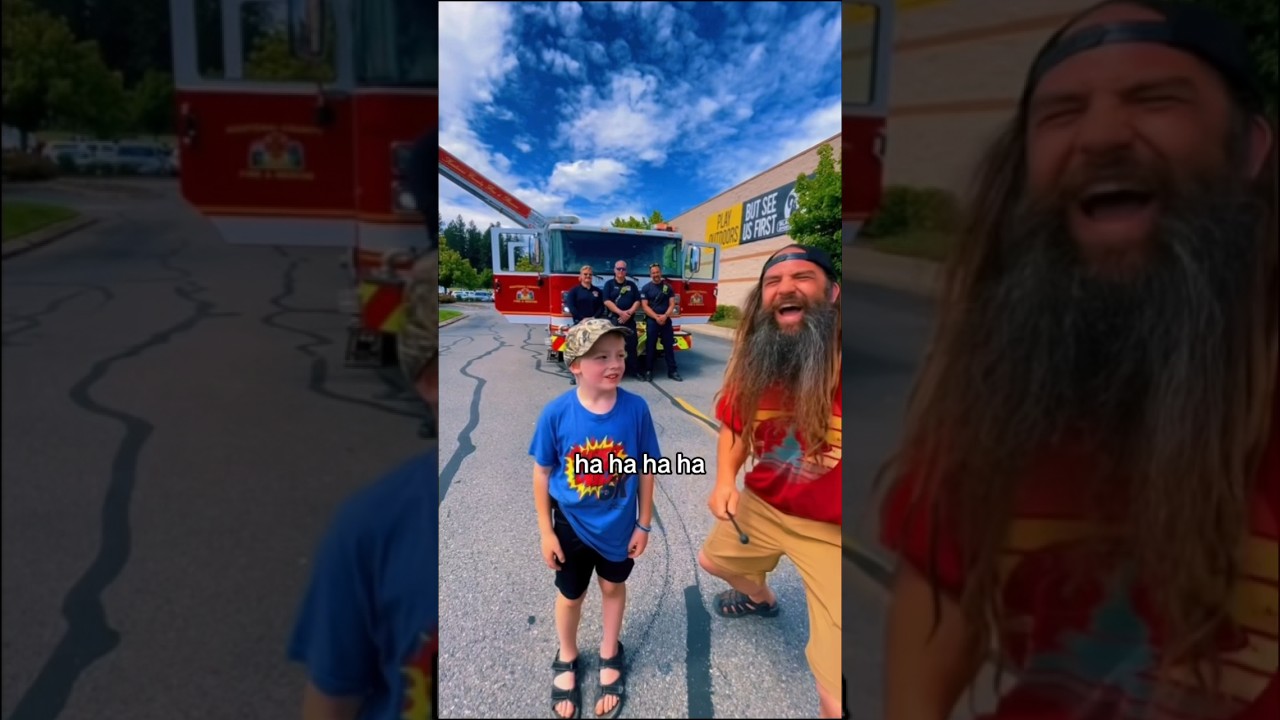 August 8 Bday?🥳Whens URS?🤷&zwj;♂️ #happybirthday #birthday #cute #cutekids #firetruck #fireman #laugh