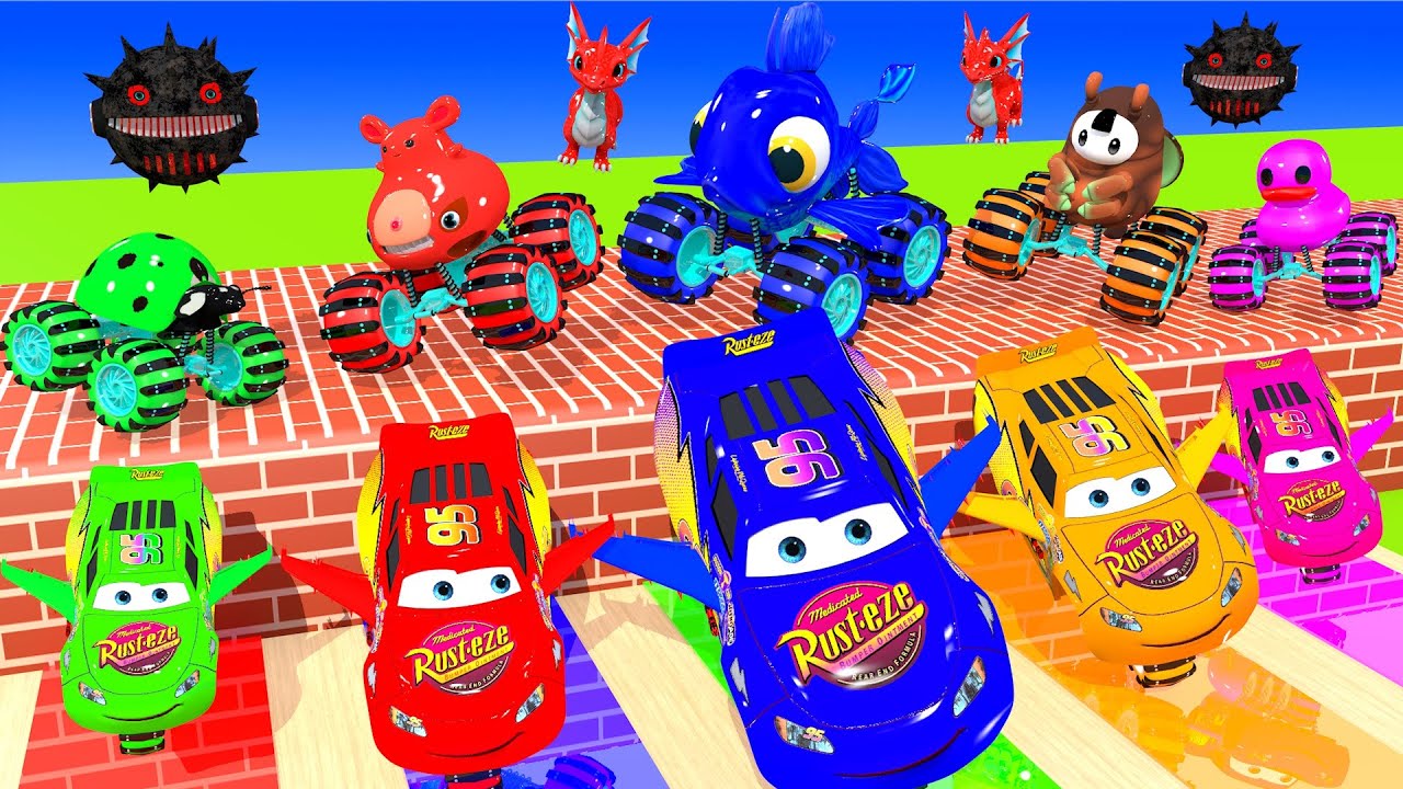 LADYBEET CAR, RABBIT CAR, CARP CAR, BEETLE CAR, DUCK CAR overcome challenges in Teardown