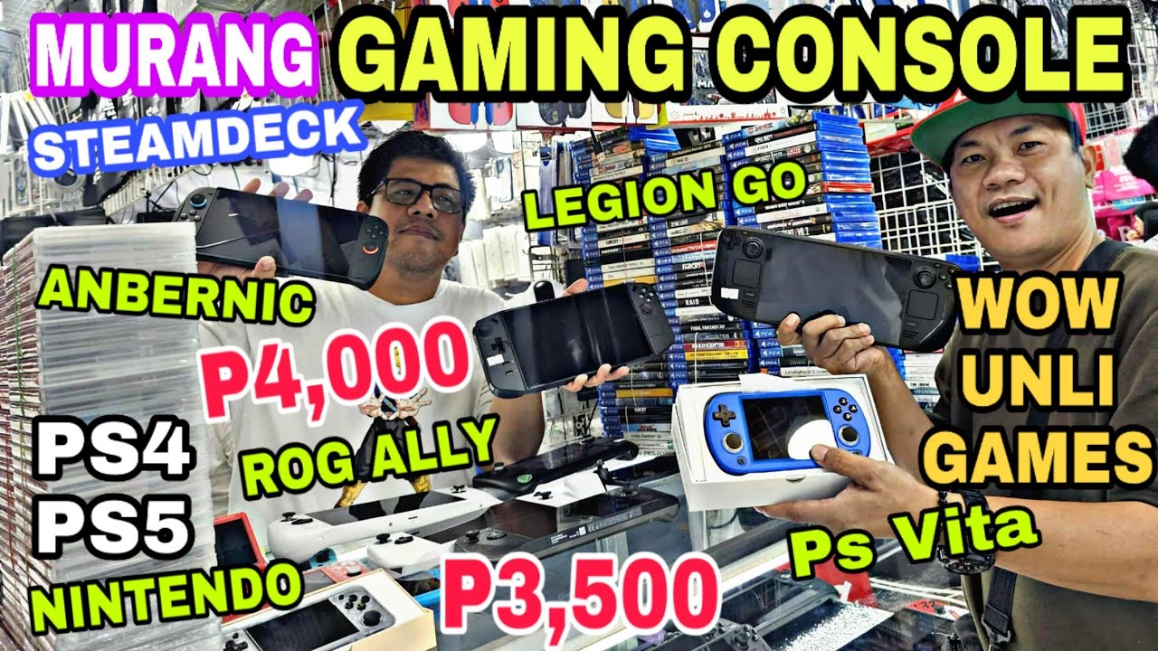 MURANG GAMING Console sa Greenhills Anbernic Ps Vita Steamdeck Legion Go Nintendo Switch at ibapa!
