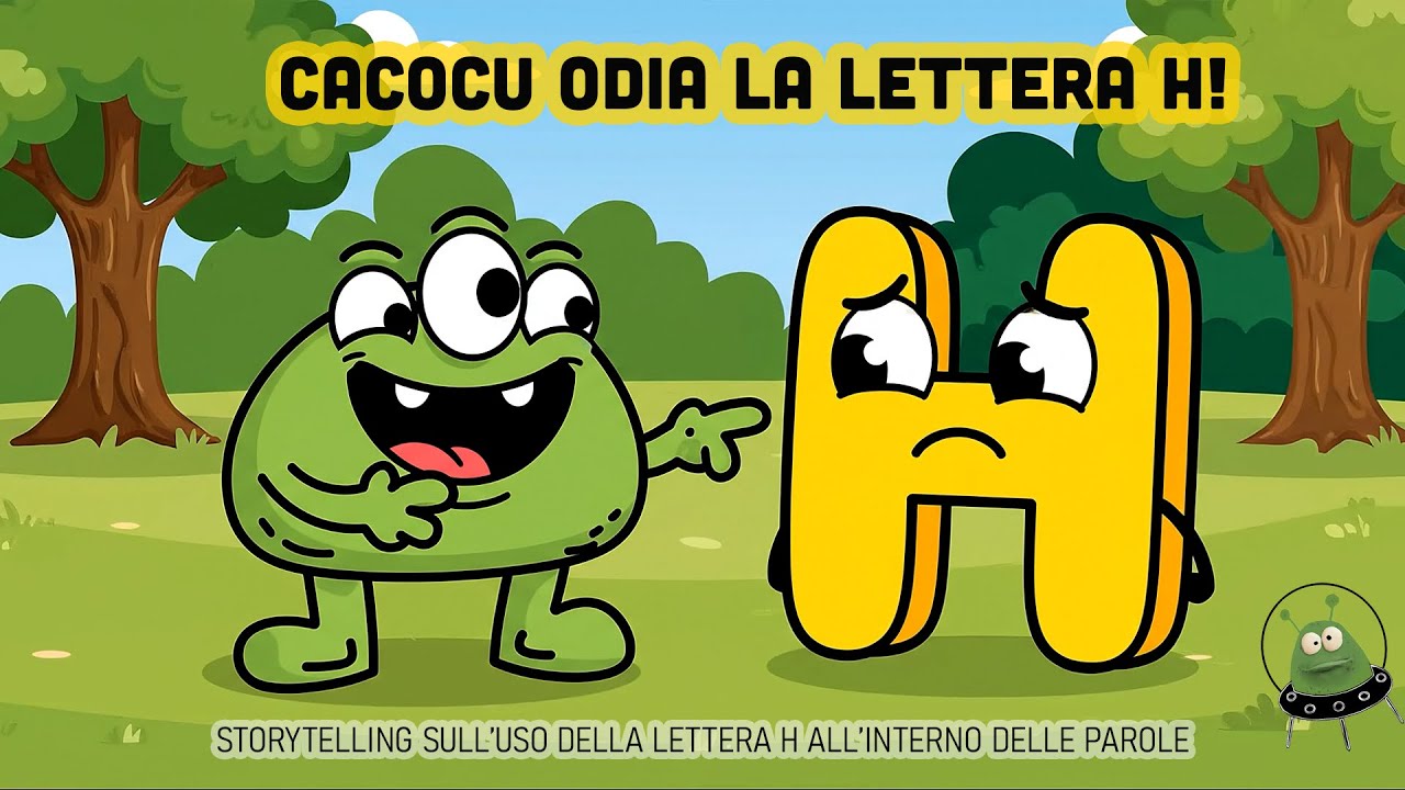 Cacocu odia la lettera H! | Storie per imparare | ortografia