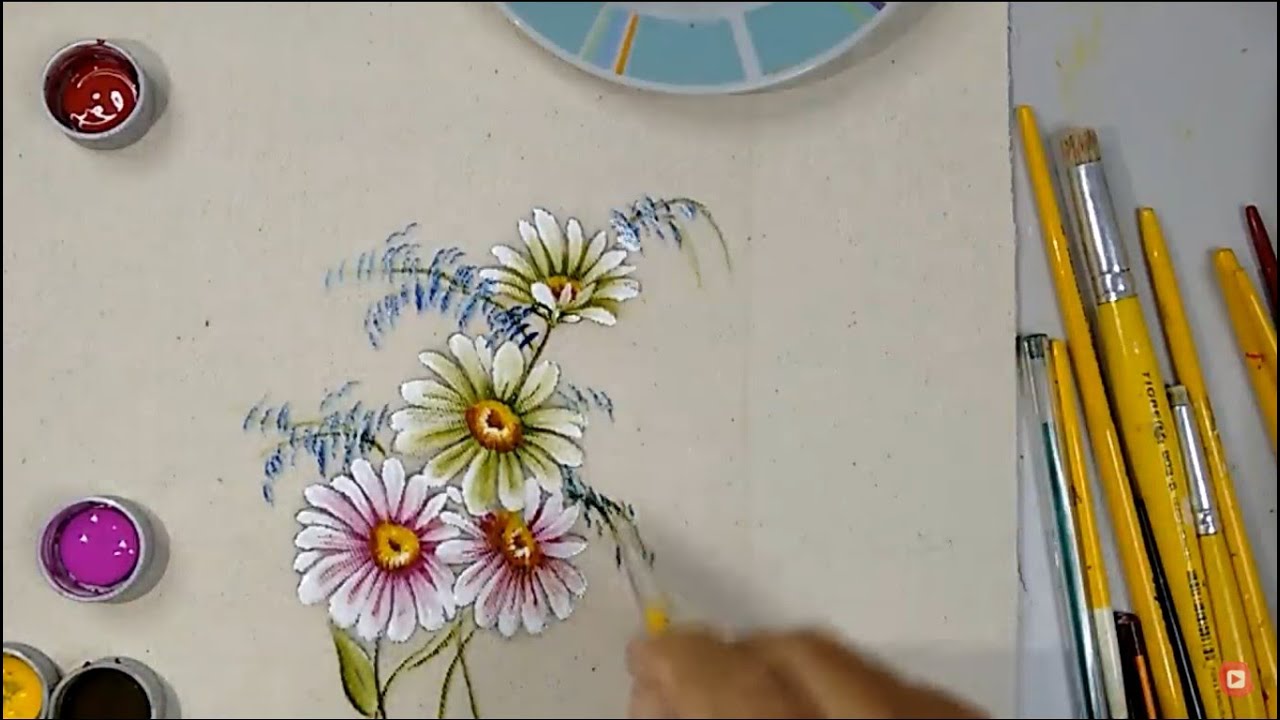 #DicaRapidaSemana - Aprenda a Pintar Margarida Facilmente - Reprise