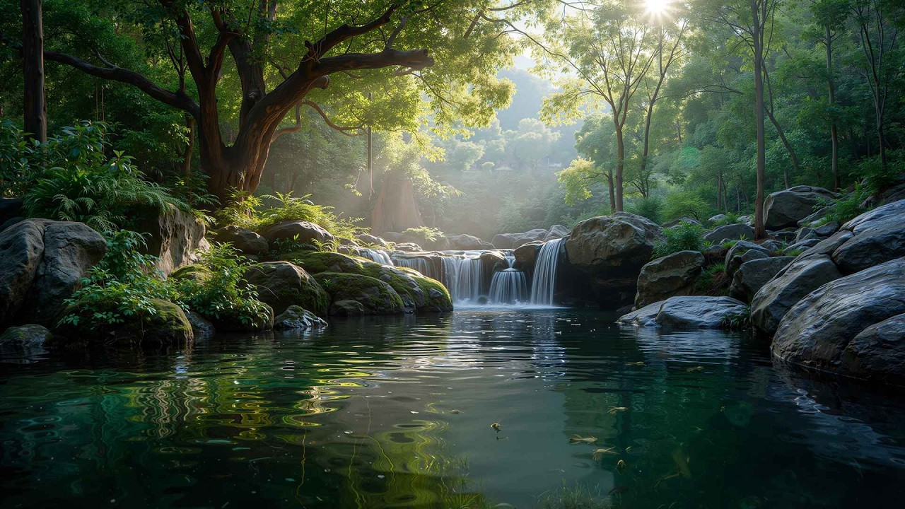 🌿 Calming Flute Melodies & Gentle Water Sounds | Relaxation, Meditation, Sleep Aid