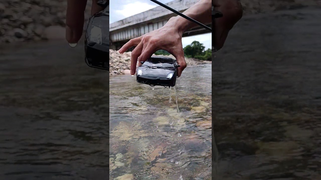 Lamborghini rc car // testing on water #remote #modelcars #rccar #shorts #sorts