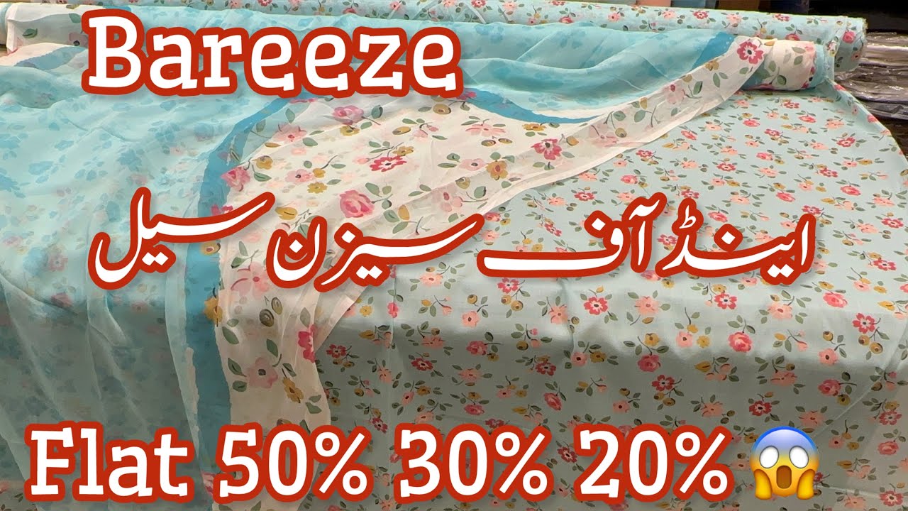 Bareeze End Of Season Sale 2026 ❤️  Bareeze Flat 40% 30% 20% Off 💕