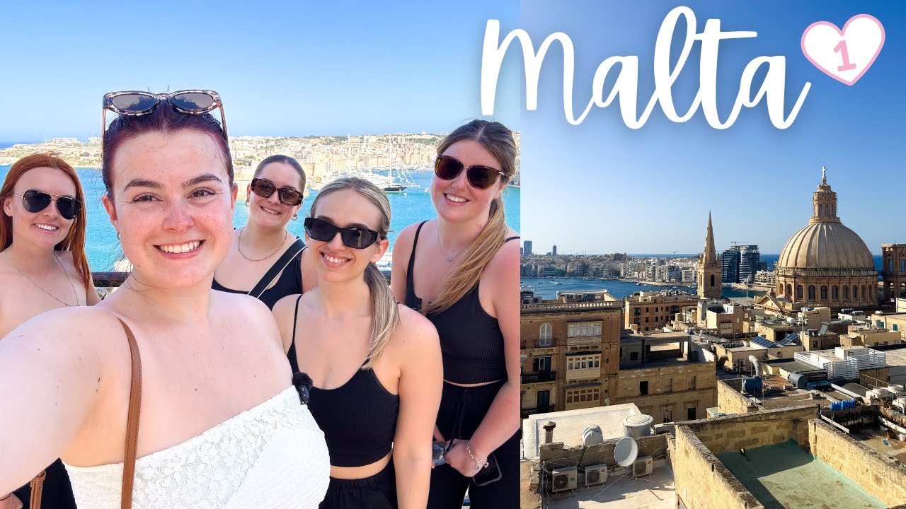 MALTA VLOG 1: Travel Day! | Exploring Sliema & Valletta | Girls Trip May 2025