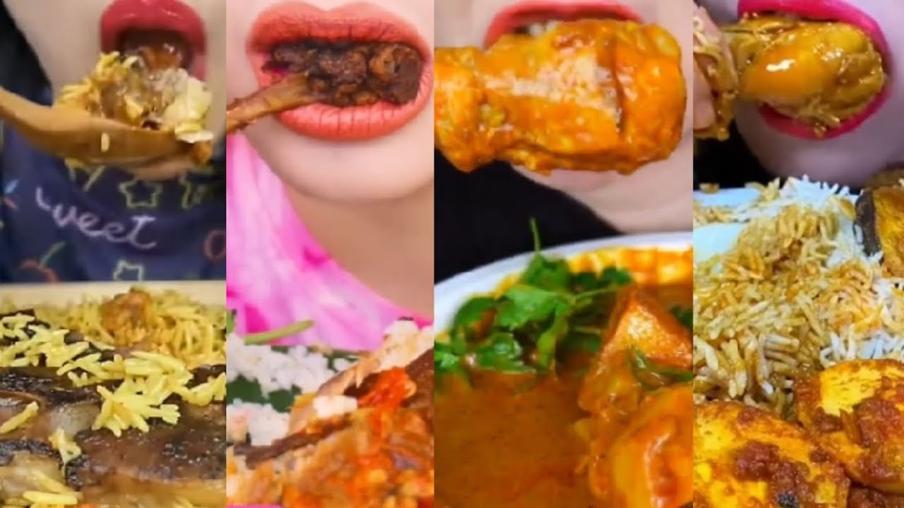 MUKBANGERS SAS , QEI , LYCHEE , STELLA|| ASMR DESI FOOD COMPILATION 😋 ♥