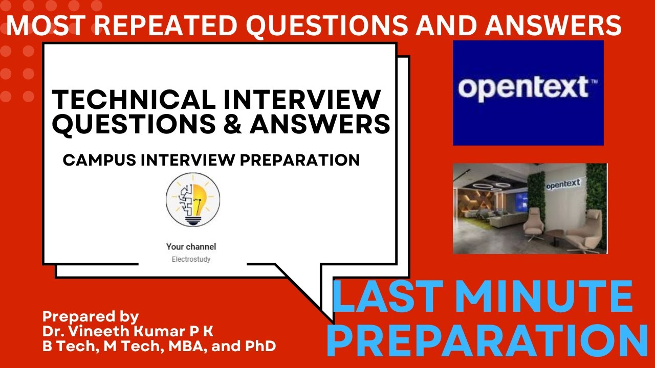 OpenText Most Repeated Questions | Online Test & Interview Preparation with Answers|Campus placement
