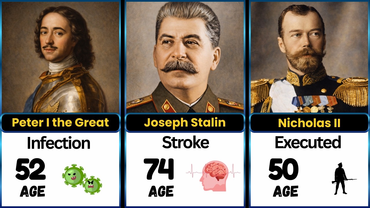 How Russian Rulers Died | Death Reasons from Princes to Presidents