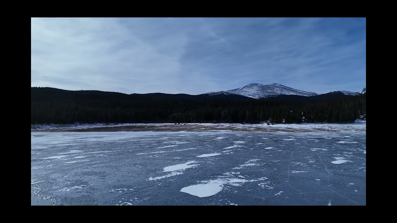 Sky Rover X1 over a frozen lake: Rock Mountain Cinematics