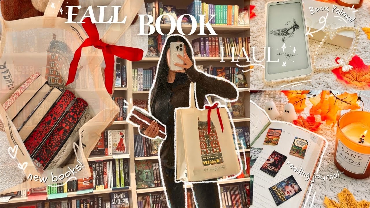 Уютная осенняя книжная лавка 🪵🍁: покупка книг, распаковка Boox Palma, чтение вслух, читательский ...