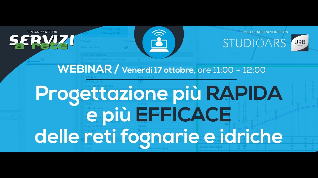 Progettazione più rapida e più efficace  delle reti fognarie e idriche
