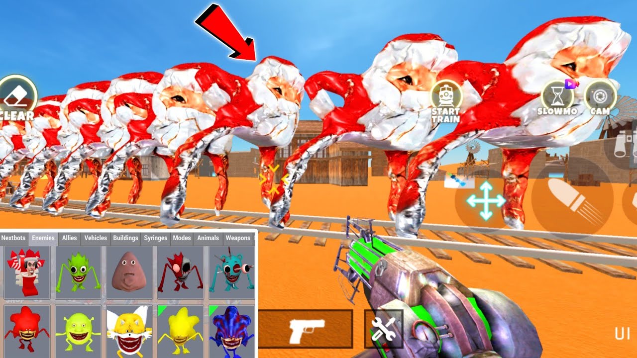 NEW UPDATE 10.9.8 Nextbot in Playground mod GOO GOO GAGA WORM vs TRAIN in Garry's Mod!