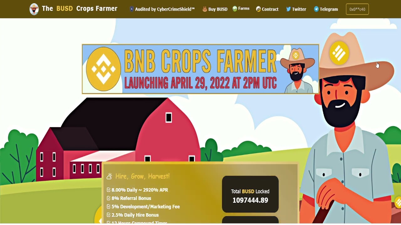 THE BUSD CROPS FARMER CRYPTO | BNB MINE COULD BE BULLISH!!!