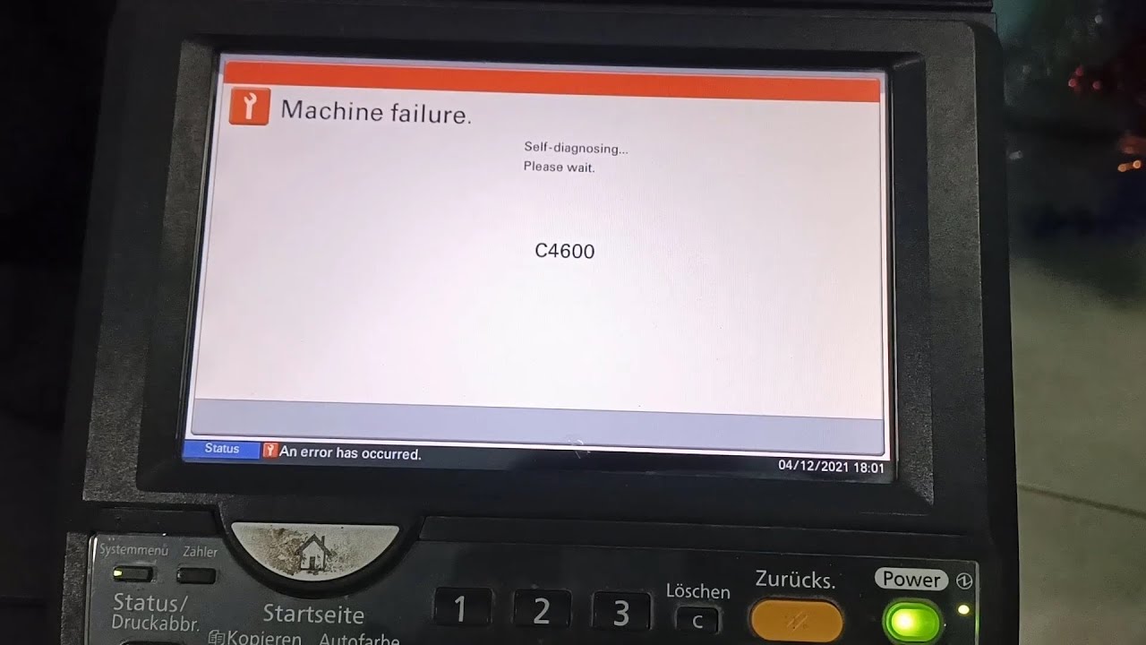 حل مشكلة كود الخطأ C4600 لماكينات تصوير كيوسيرا A3