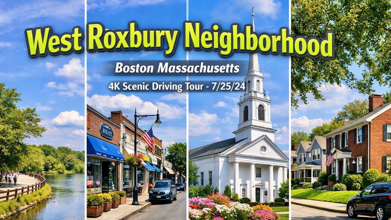 🚖 West Roxbury Neighborhood | Boston Massachusetts | 4K Scenic Driving Tour - 7/25/24