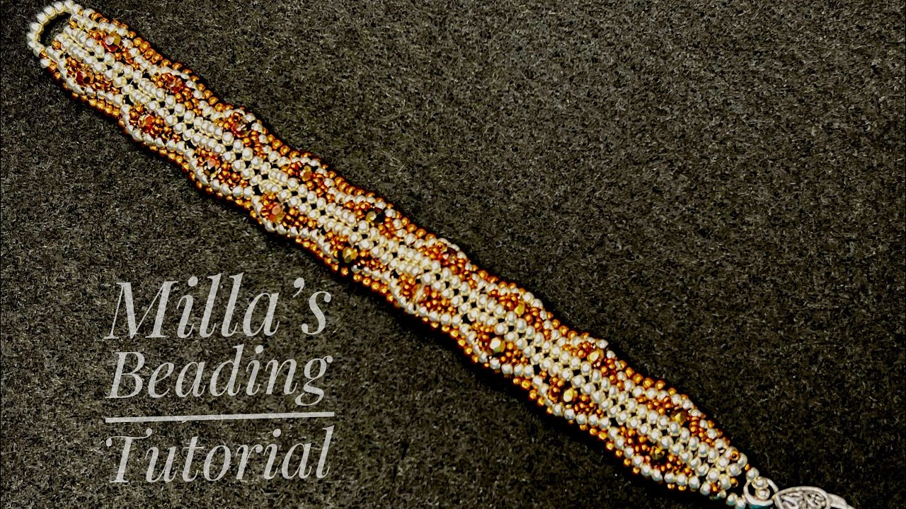 Herringbone Stitch Bracelet 💎 #beadingbracelet #beadingtutorial