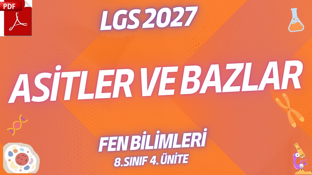 ASİTLER ve BAZLAR | LGS 2026 | FEN BİLİMLERİ 8. SINIF #fenbilimleri   #lgs2026 #asitlervebazlar