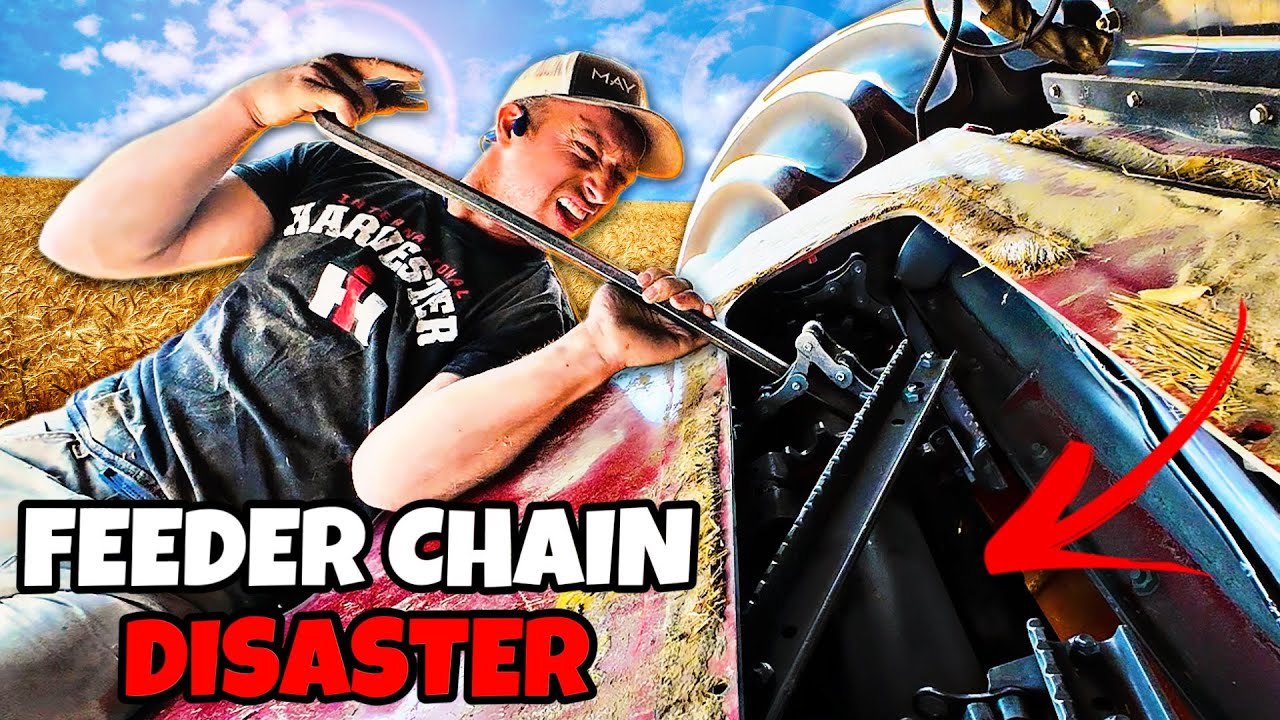 Combine Down! Rock Busted Up My Feeder Chain!!
