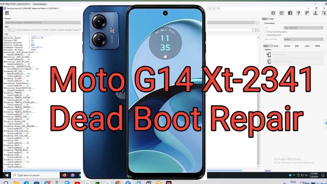 Motorola Moto G14 XT2341 Dead Boot Repair via Pandora Tool