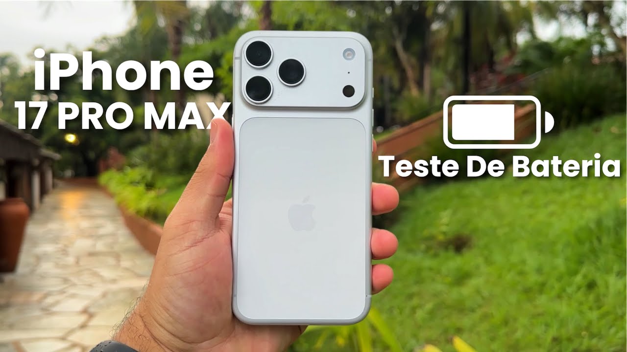 UM DIA NA MINHA VIDA COM O iPHONE 17 PRO MAX! TESTE REAL DE BATERIA + VLOG! 