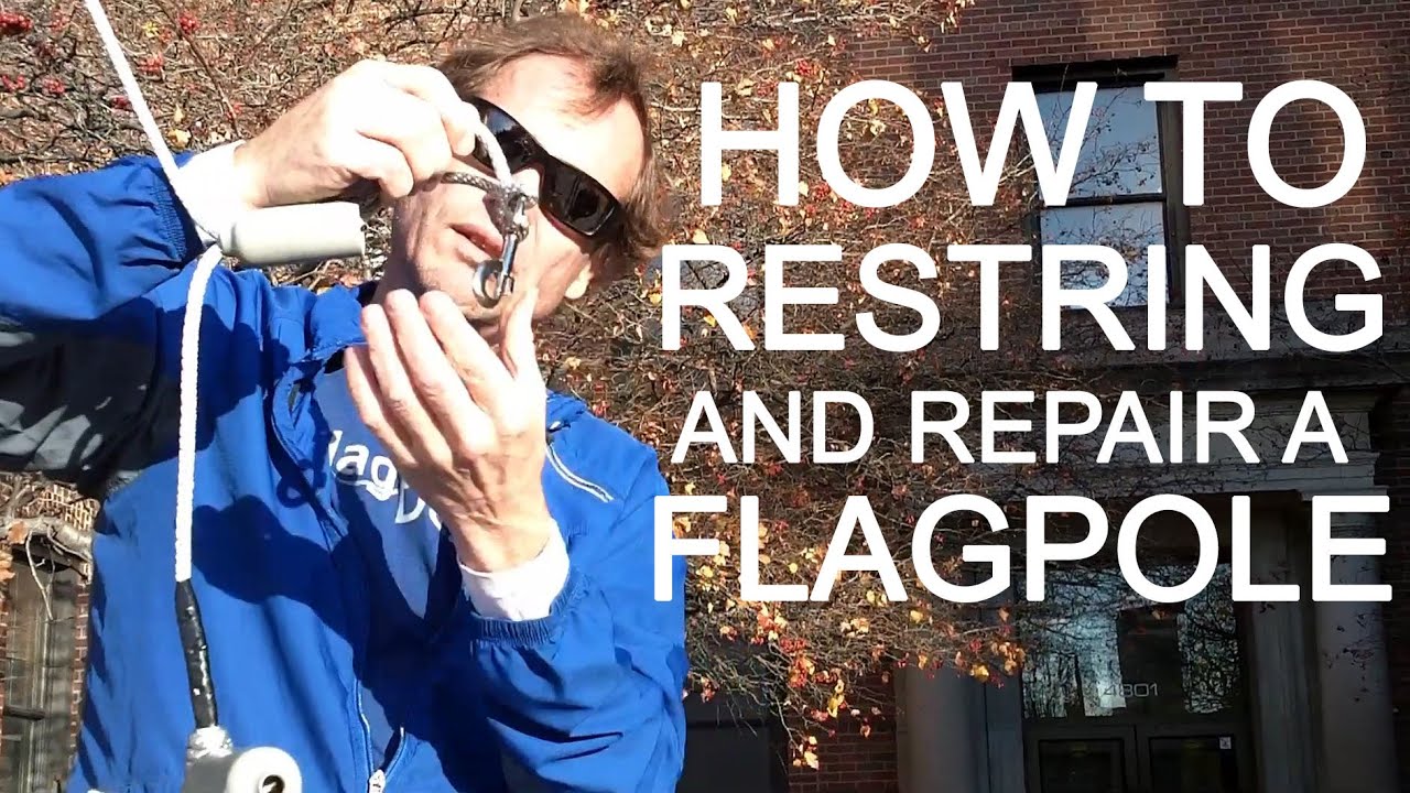 FlagDesk.com | How to replace flag pole rope (proper knot) and flag snap hooks
