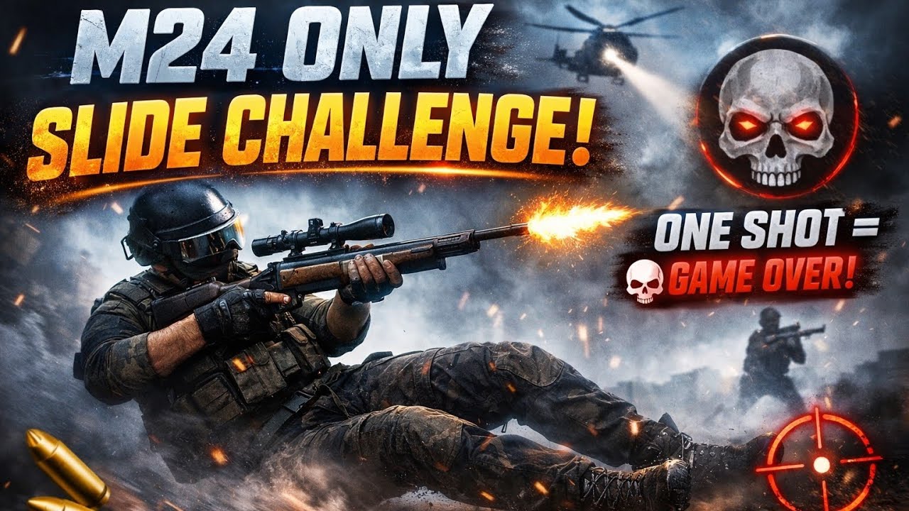 M24 Only Slide Challenge 🥶 | One Shot = Game Over!