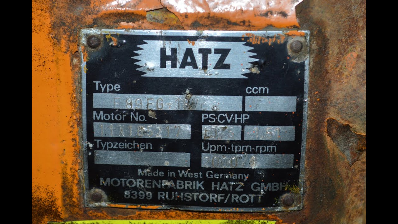 HATZ Diesel E89FG-187c - 10,5 PS/2000 RPM erster Test
