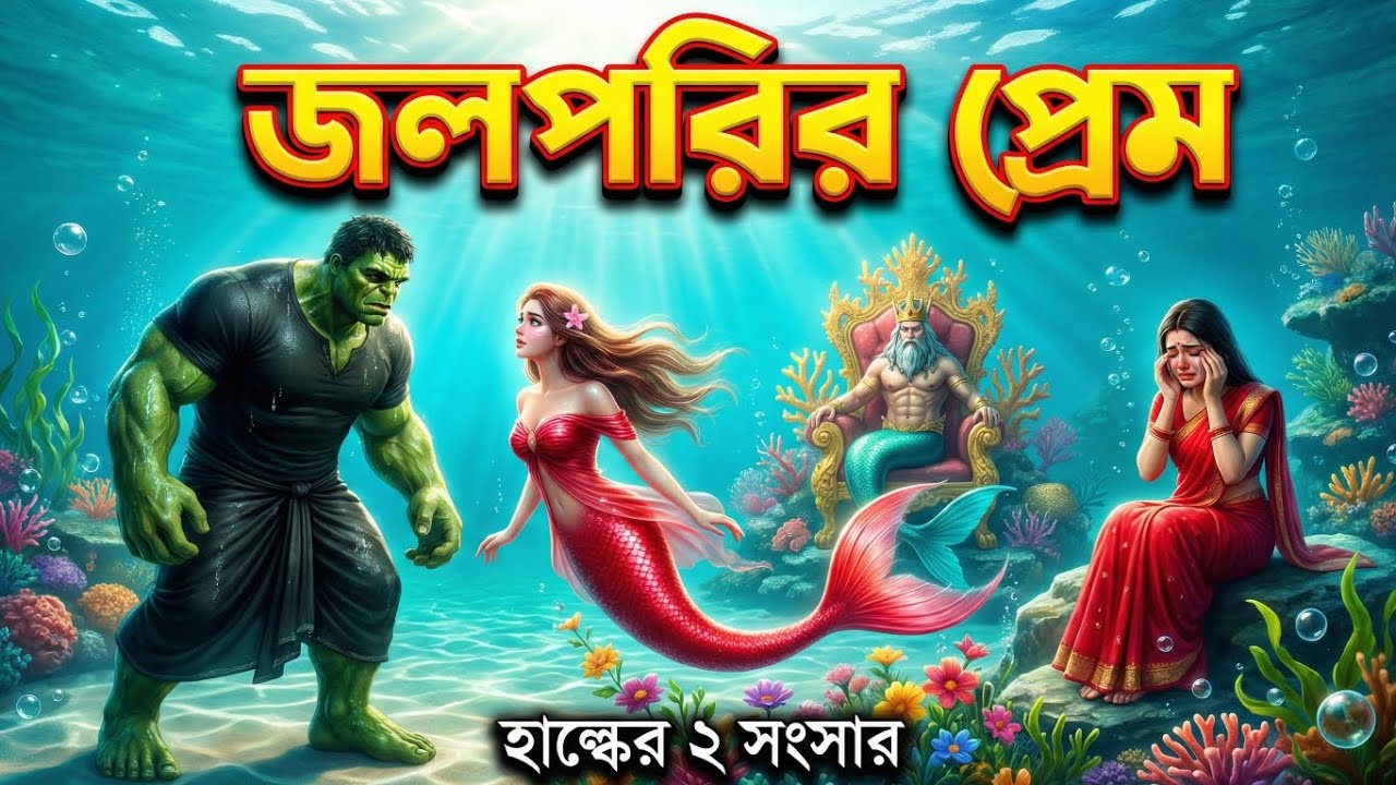 জলপরির প্রেম 💔 হাল্কের ২ সংসার | এক অসম্ভব ভালোবাসার গল্প।#hulk #banglacartoon 