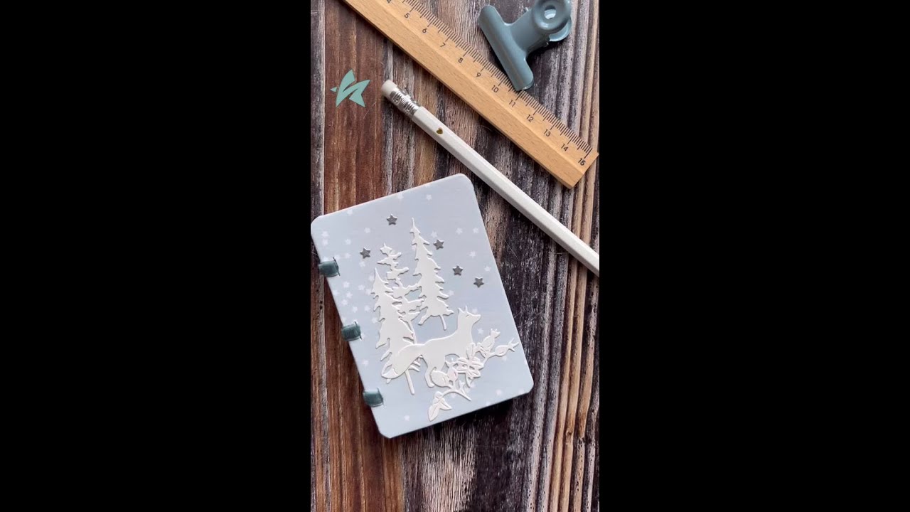 Creative Depot - Kreativität verbindet - Kraftstanze-Rechteck abgerundet-7 x 10 cm - Notizbüchlein