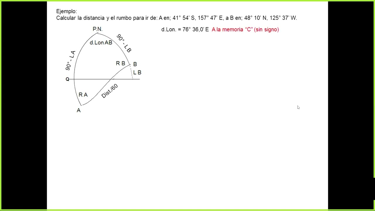 Navegación Ortodrómica 1/4