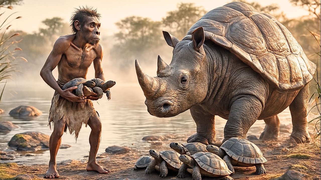 Life 4.5 Million Years Ago | Brave Ancestors Rescue Helpless Turtles from Fierce Cobras