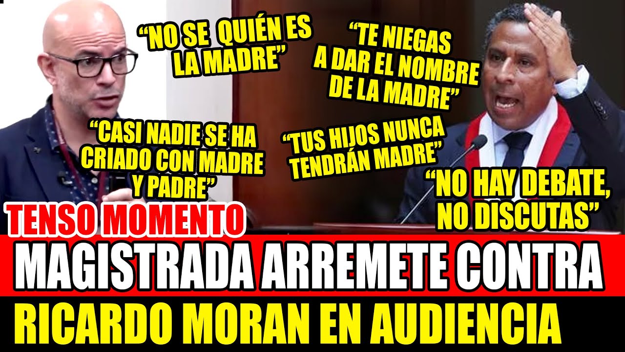 TENSO MOMENTO MAGISTRADA ARREMETE CONTRA RICARDO MORAN EN AUDIENCIA DEL TC