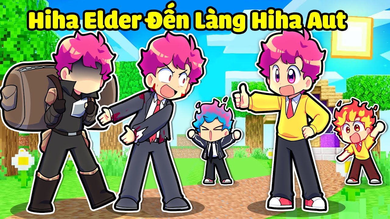 Hiha Elder Chính Thức ĐẾN LÀNG HIHA AUT Trong Minecraft🤩🤣