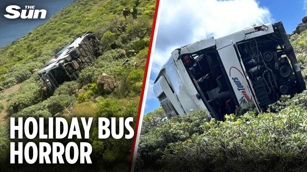 Brit tourist bus rolls down mountain in Canary Islands, one dead