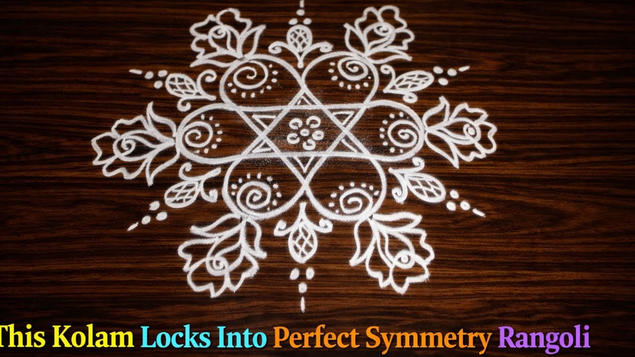 Watch How This Kolam Locks Into Perfect Symmetry Rangoli