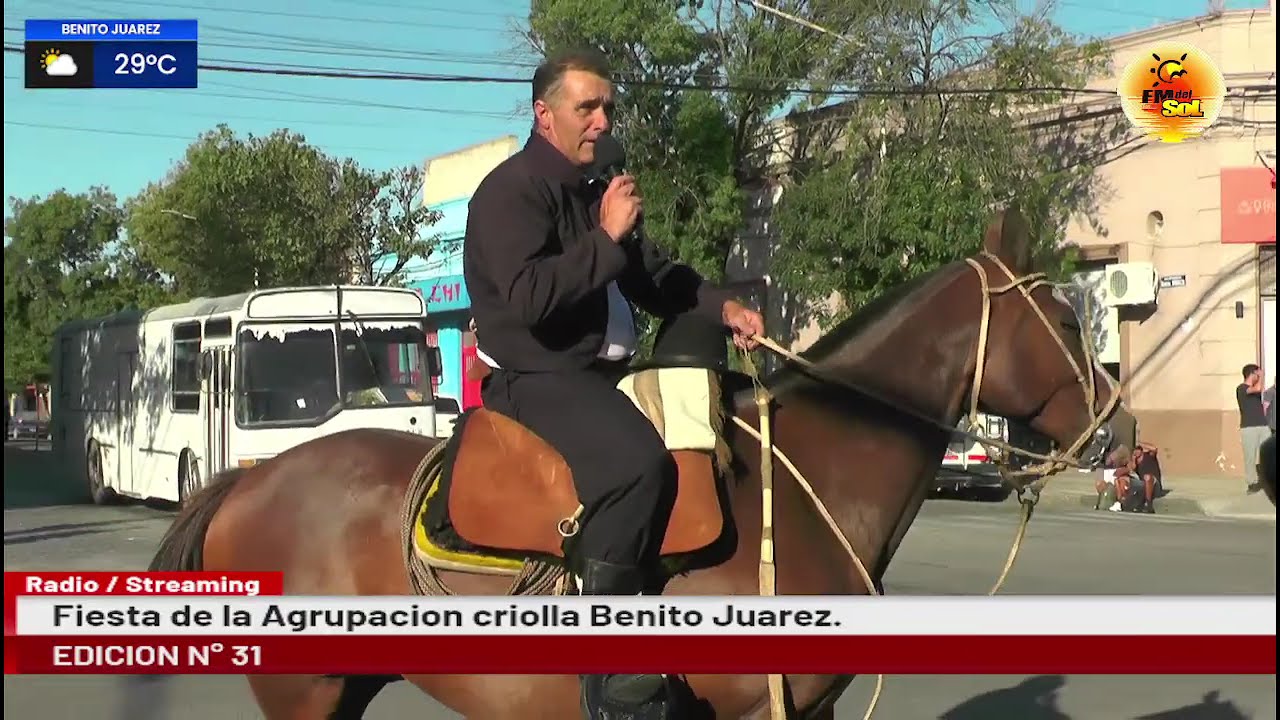 Fiesta anual  de la Agrupacion criolla Benito Juarez. -