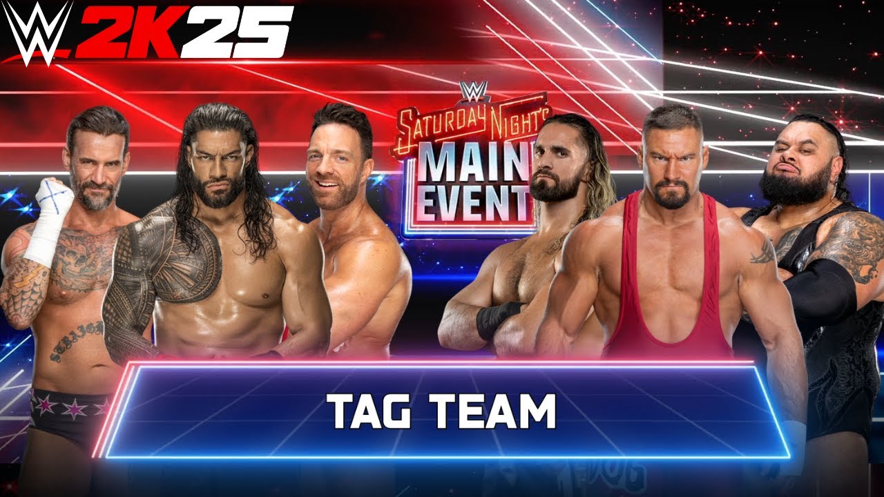 Roman Reigns, CM Punk, LA Knight vs THE VISION | WWE 2K25 | Hindi |